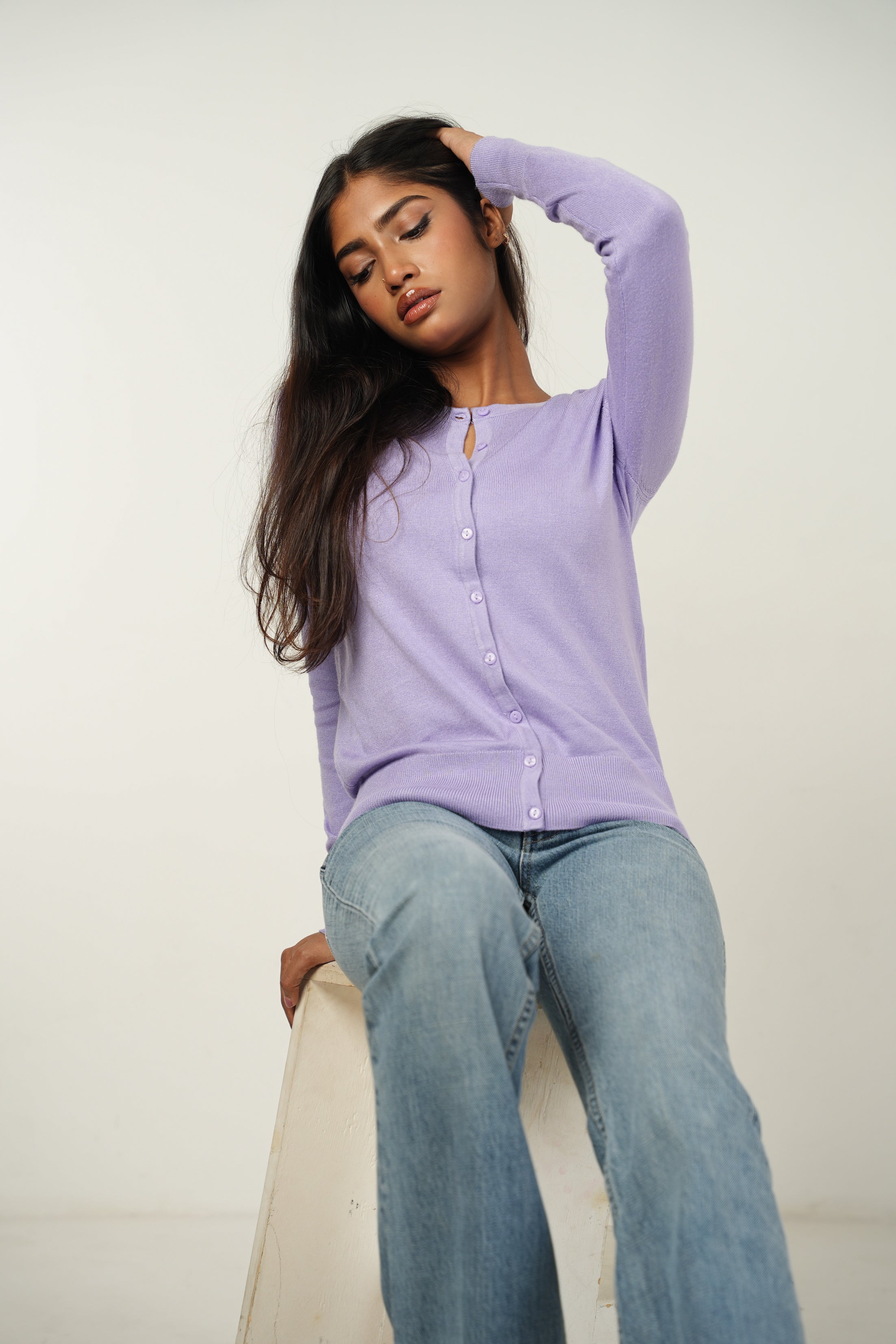 Elia Cardigan in Lavender