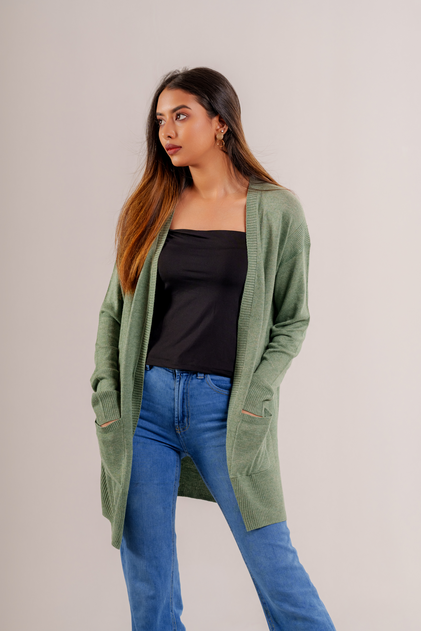 Seaweed Long Cardigan