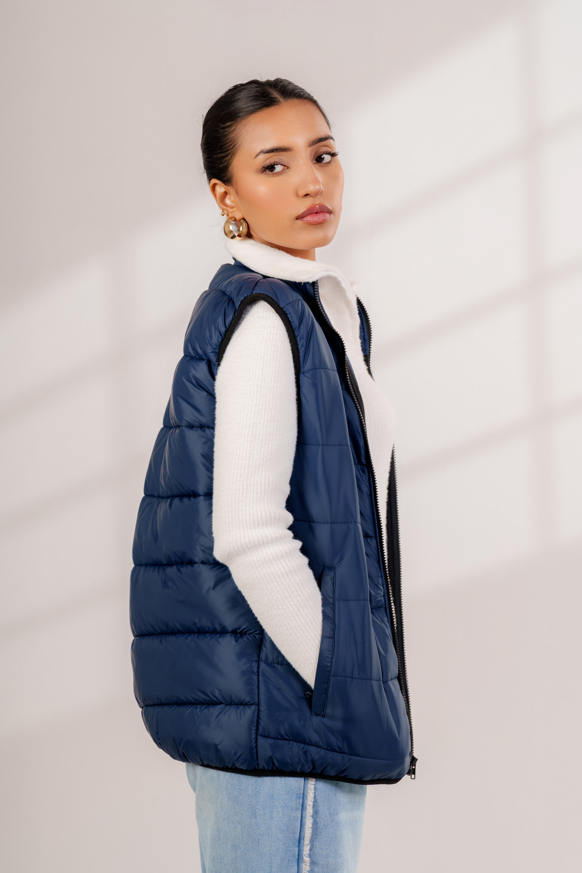 Camden Gilet in Navy Blue