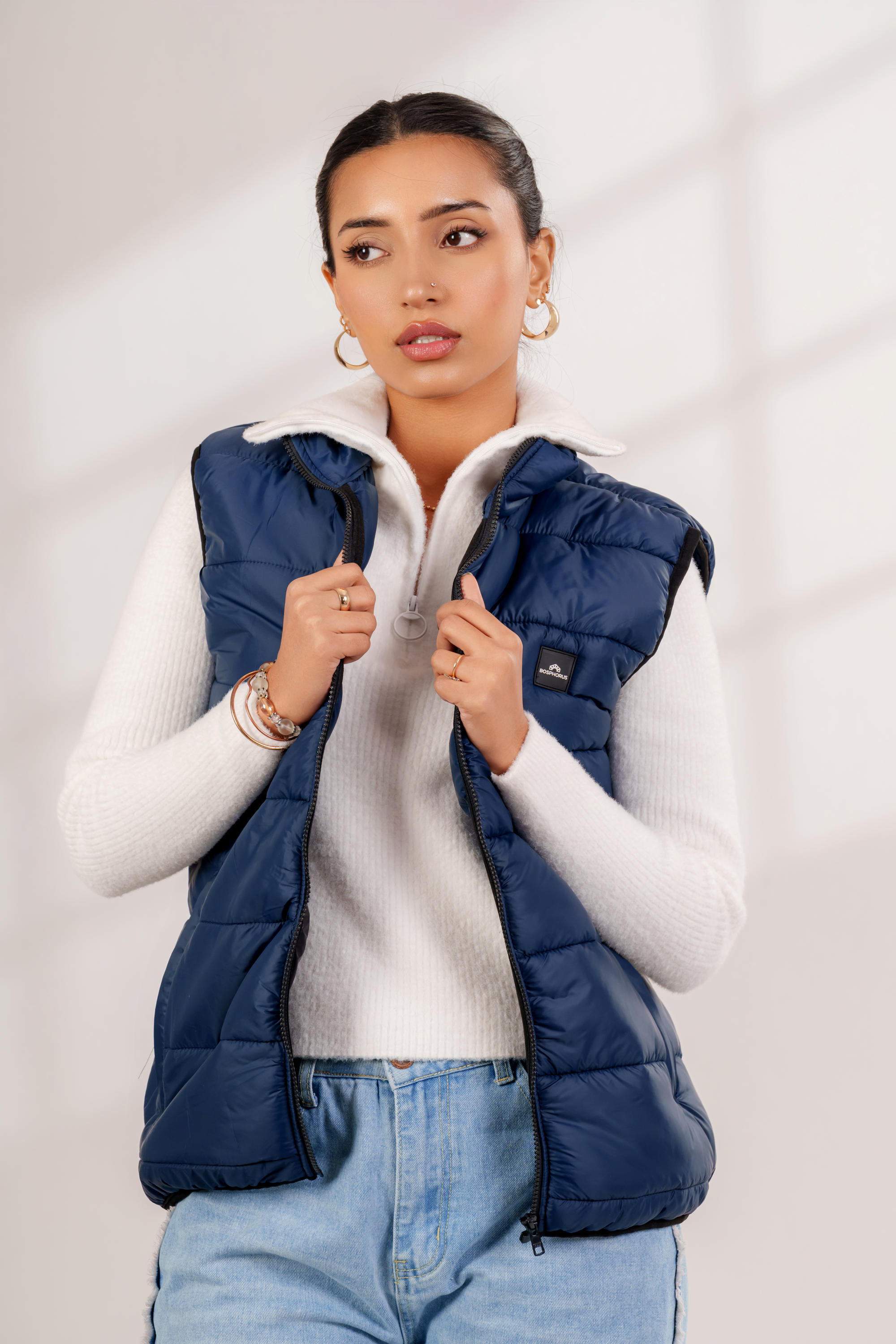 Camden Gilet in Navy Blue