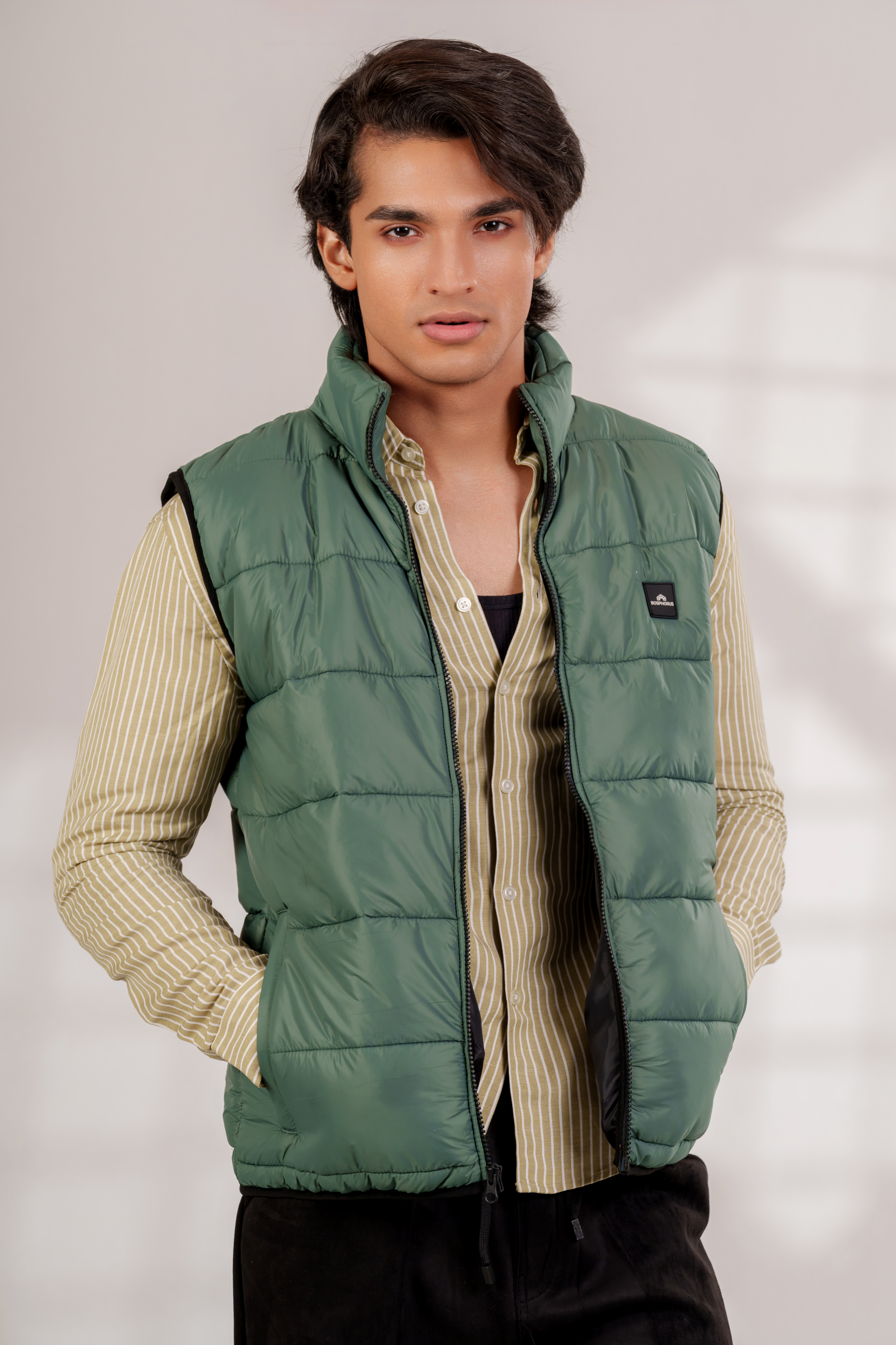 Camden Gilet in Forest Green