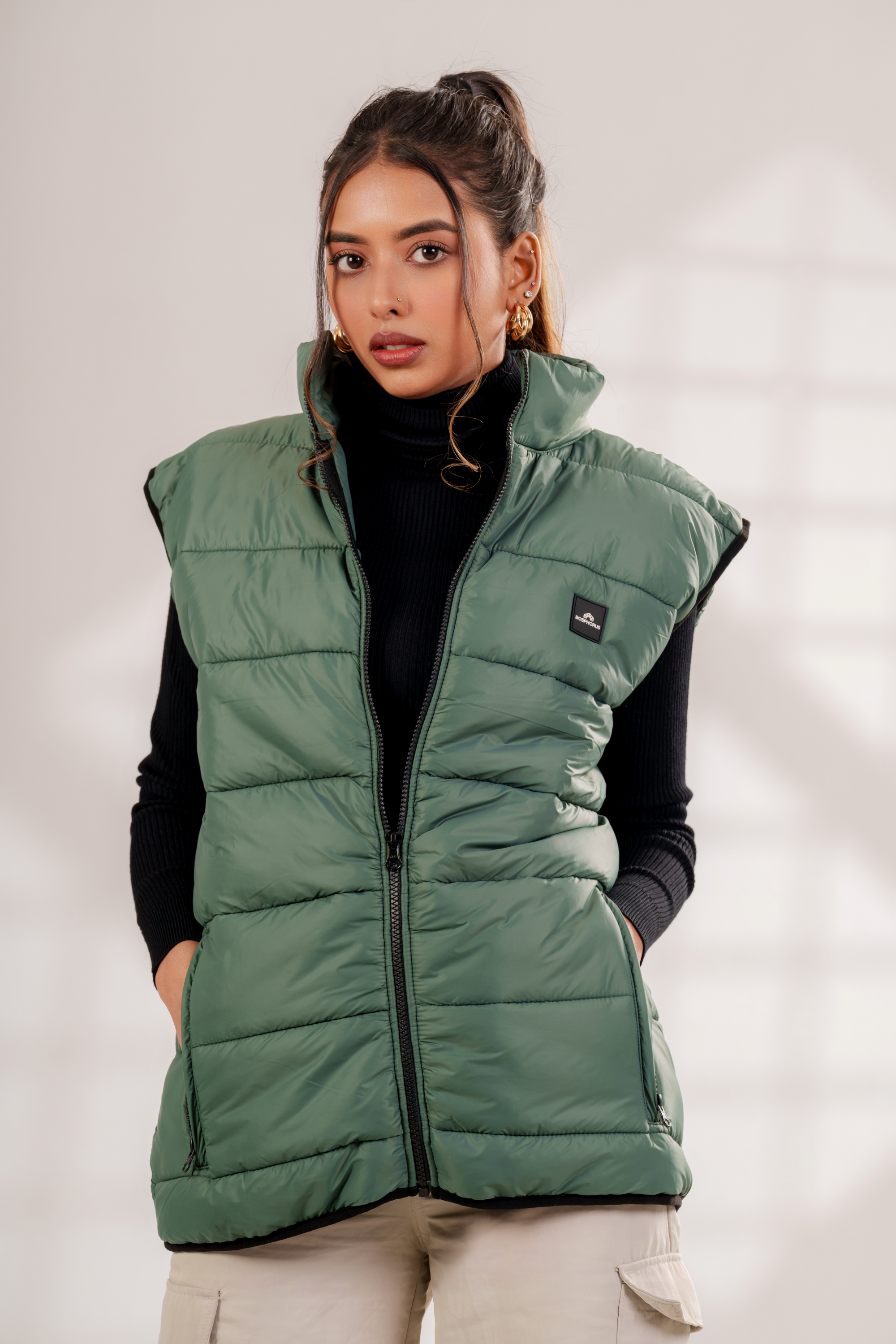 Camden Gilet in Forest Green