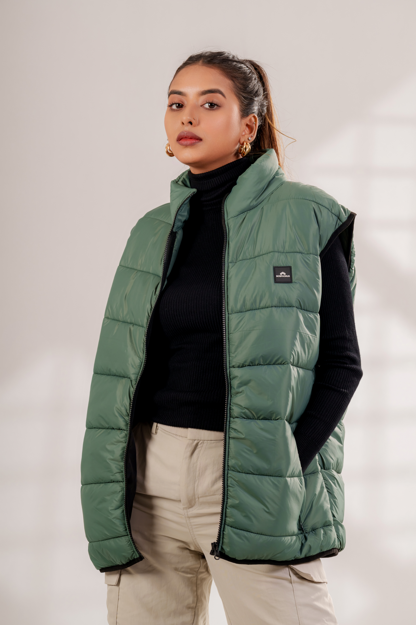 Camden Gilet in Forest Green