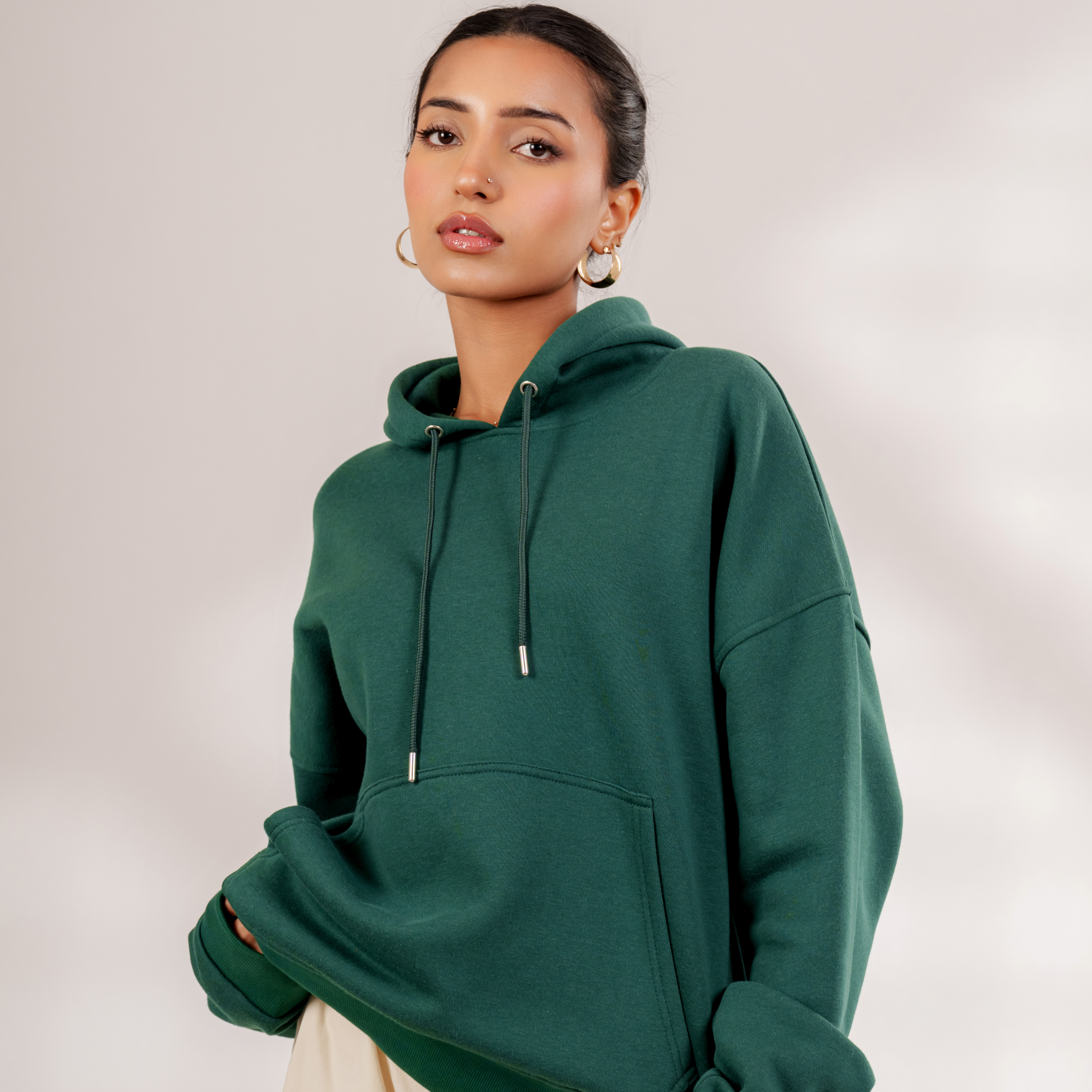 1990's Nostalgia' Oversized Hoodie in Varsity Green