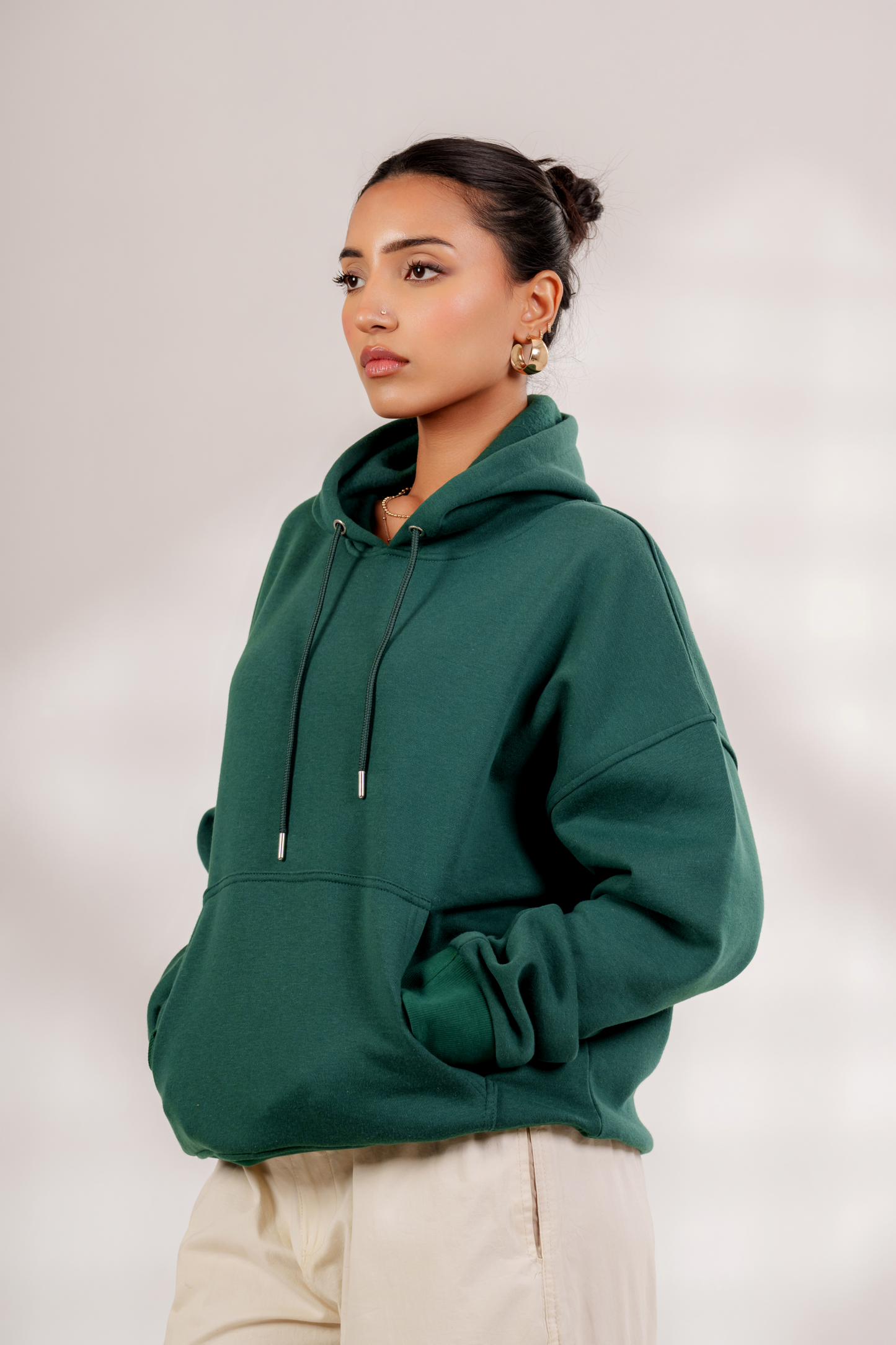 1990's Nostalgia' Oversized Hoodie in Varsity Green