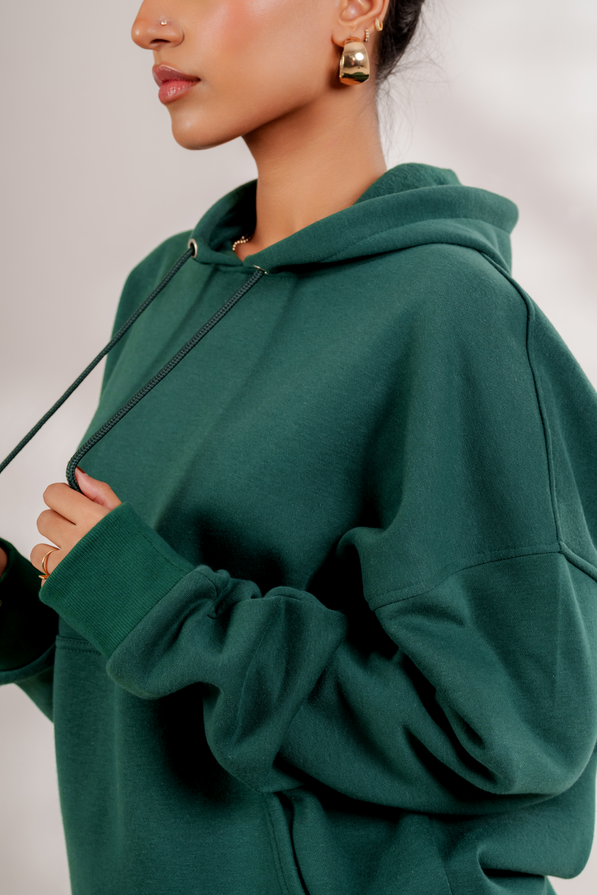 1990's Nostalgia' Oversized Hoodie in Varsity Green