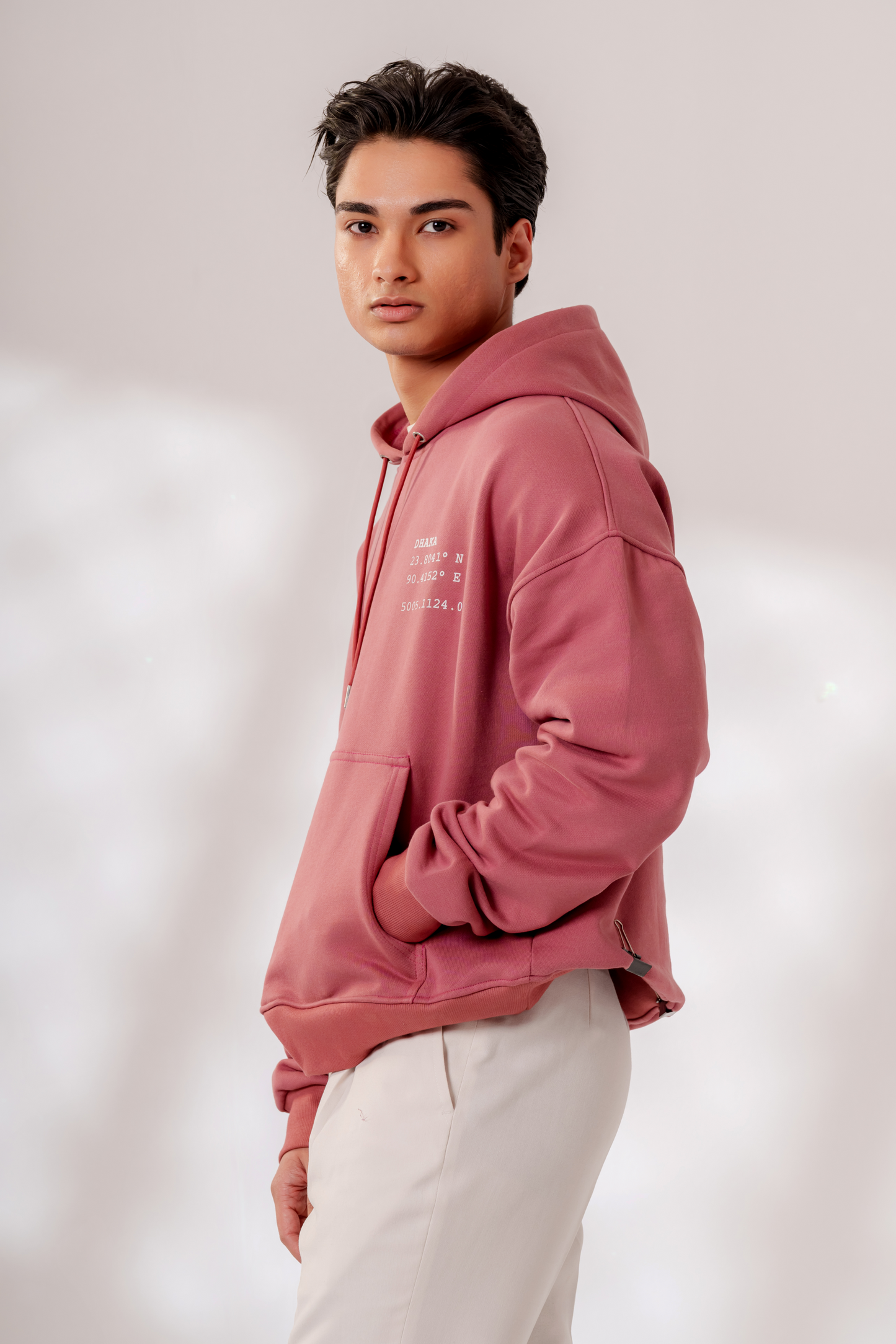 'DHK' Oversized Hoodie in Mauve