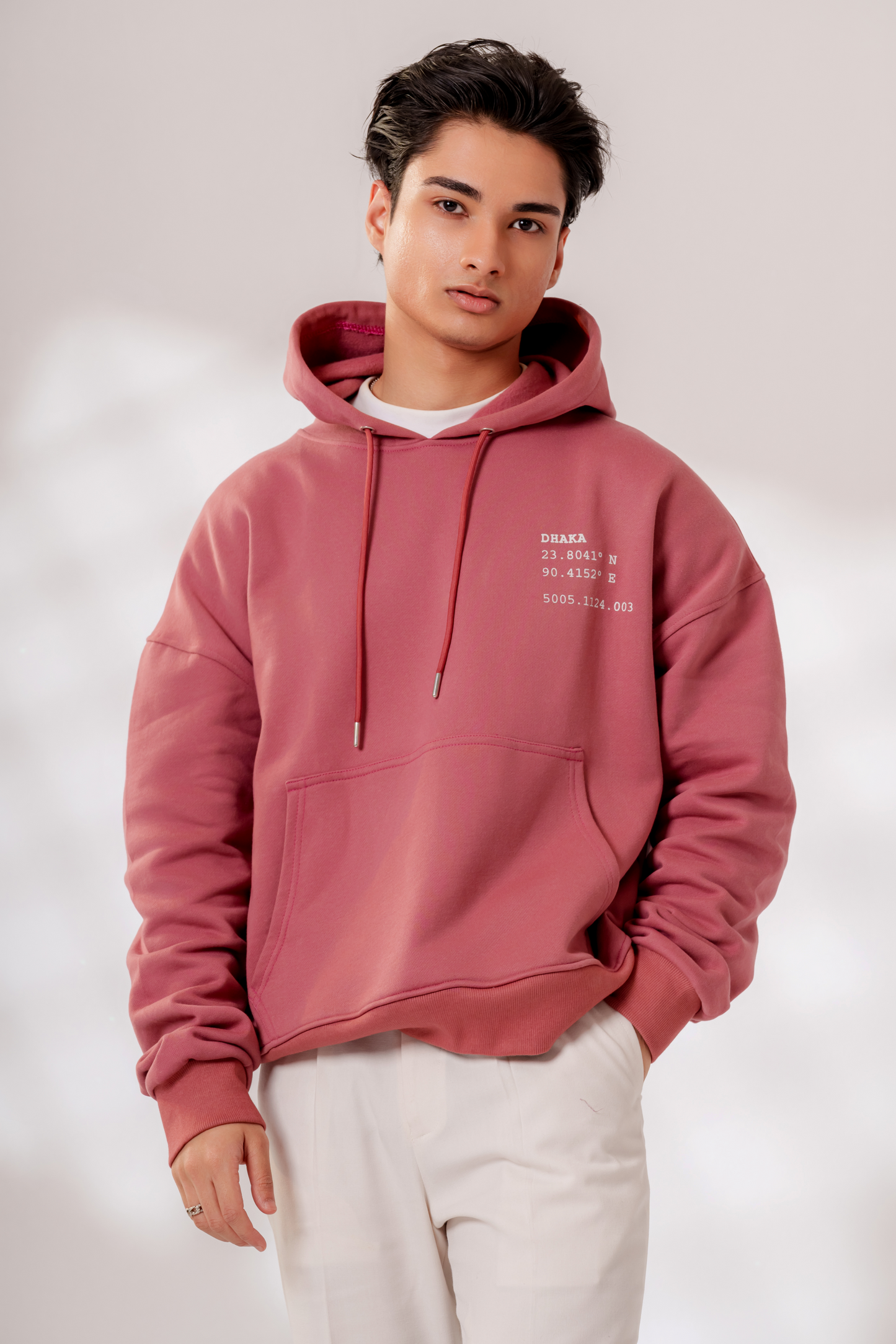 'DHK' Oversized Hoodie in Mauve