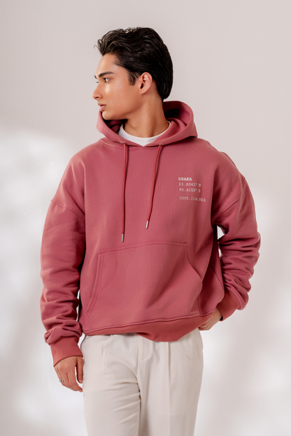 'DHK' Oversized Hoodie in Mauve