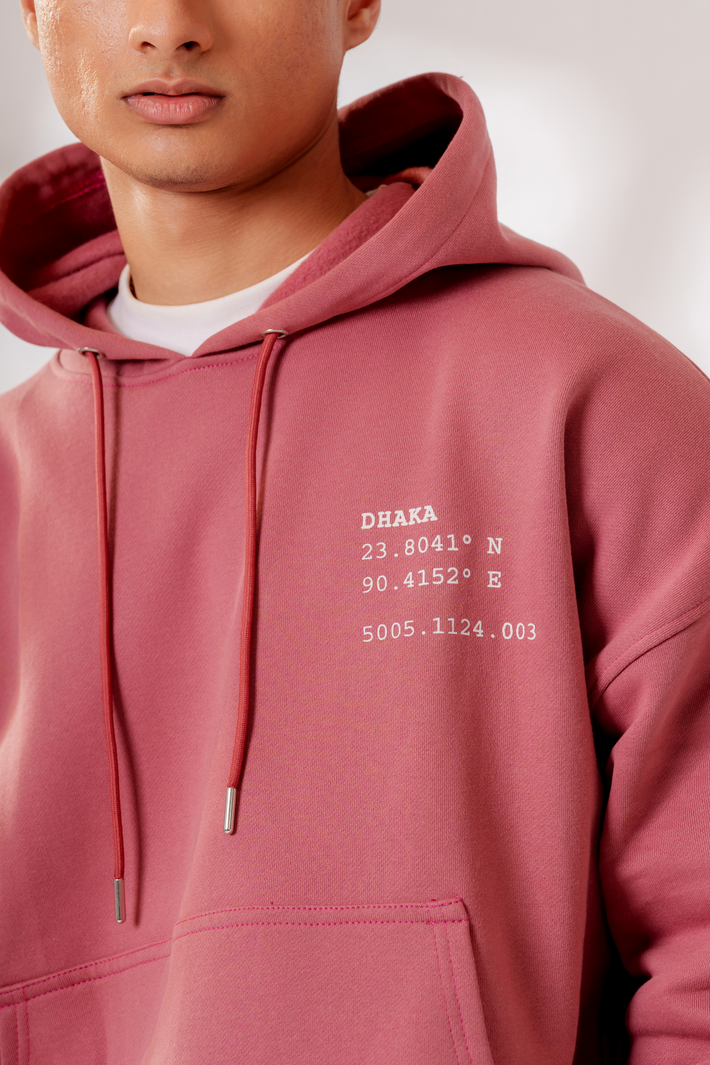 'DHK' Oversized Hoodie in Mauve