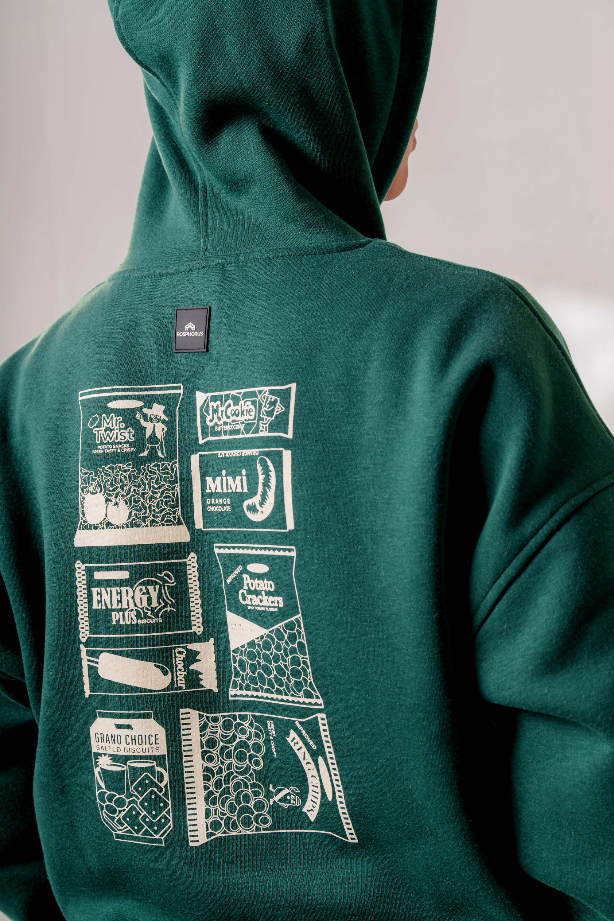 1990's Nostalgia' Oversized Hoodie in Varsity Green