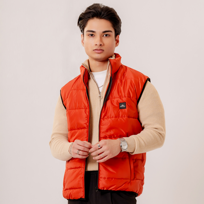 Camden Gilet in Rust Orange