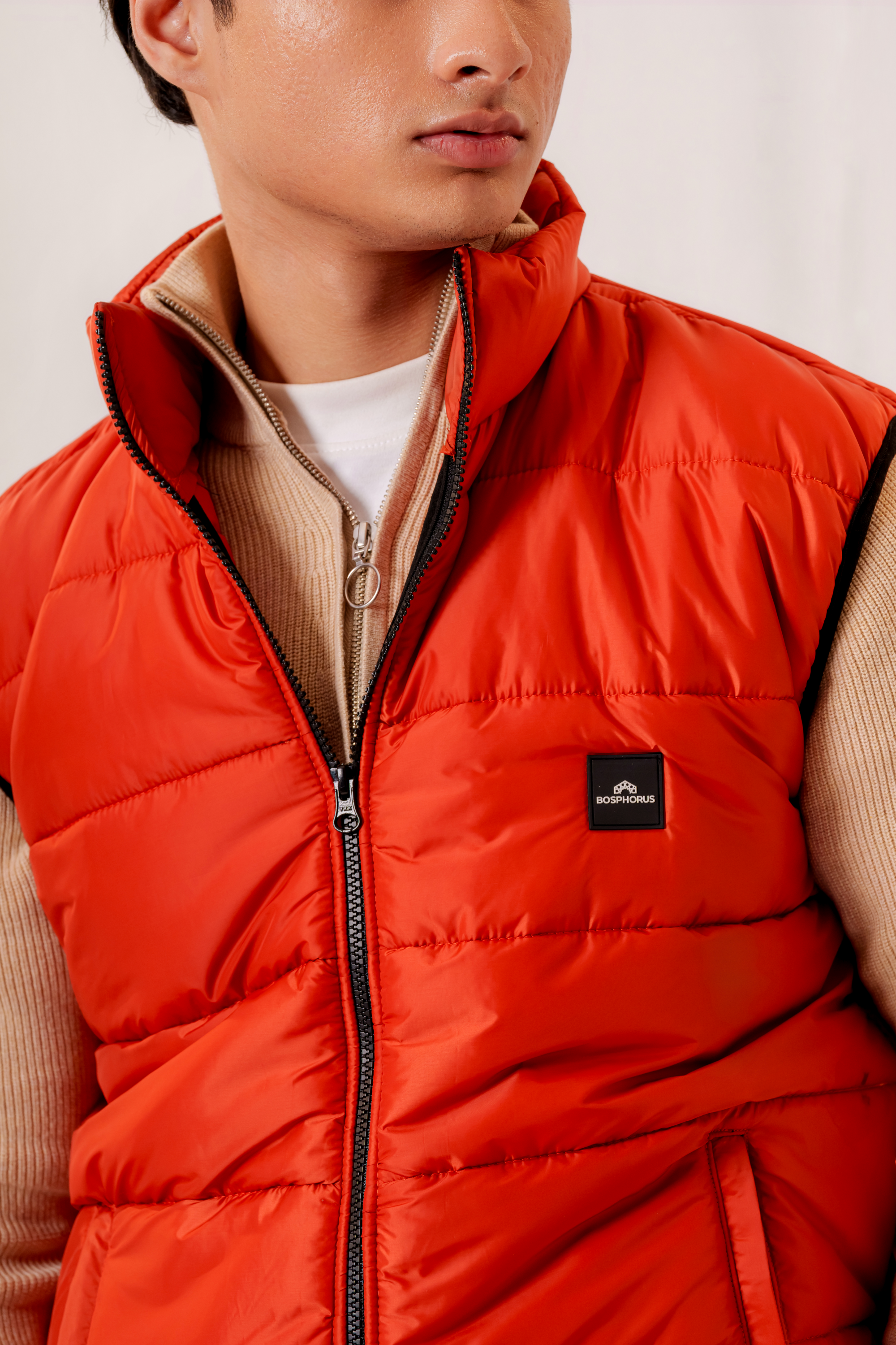 Camden Gilet in Rust Orange