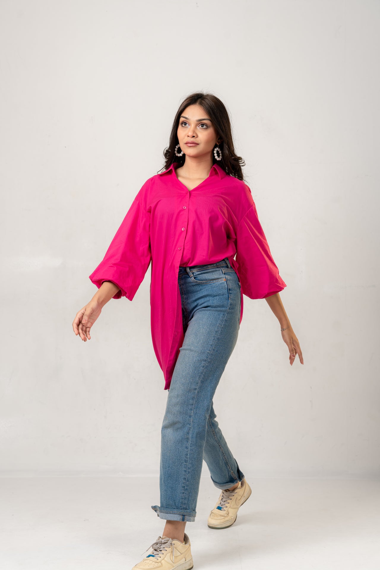 Fuchsia Poplin Shirt