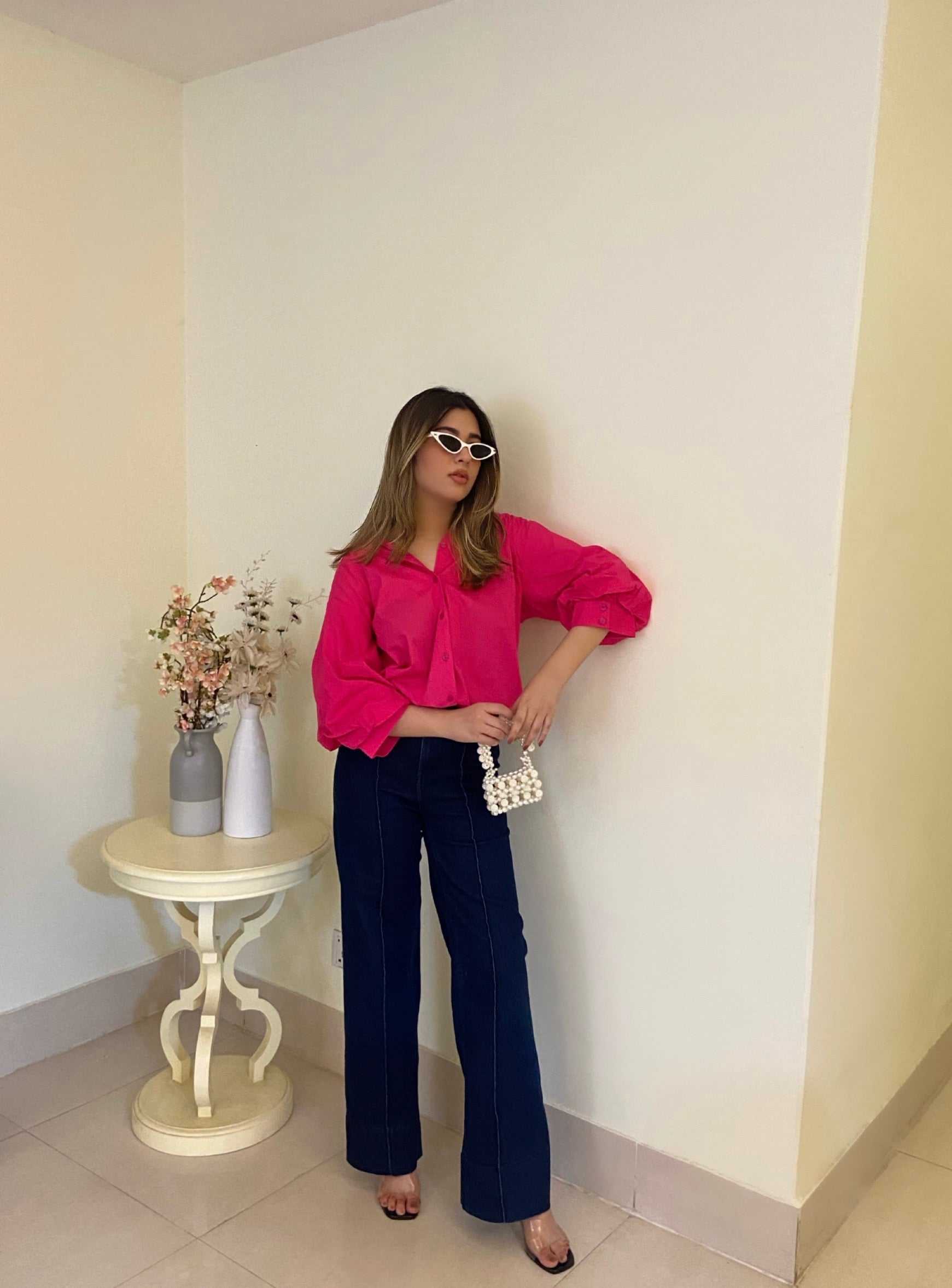 Fuchsia Poplin Shirt