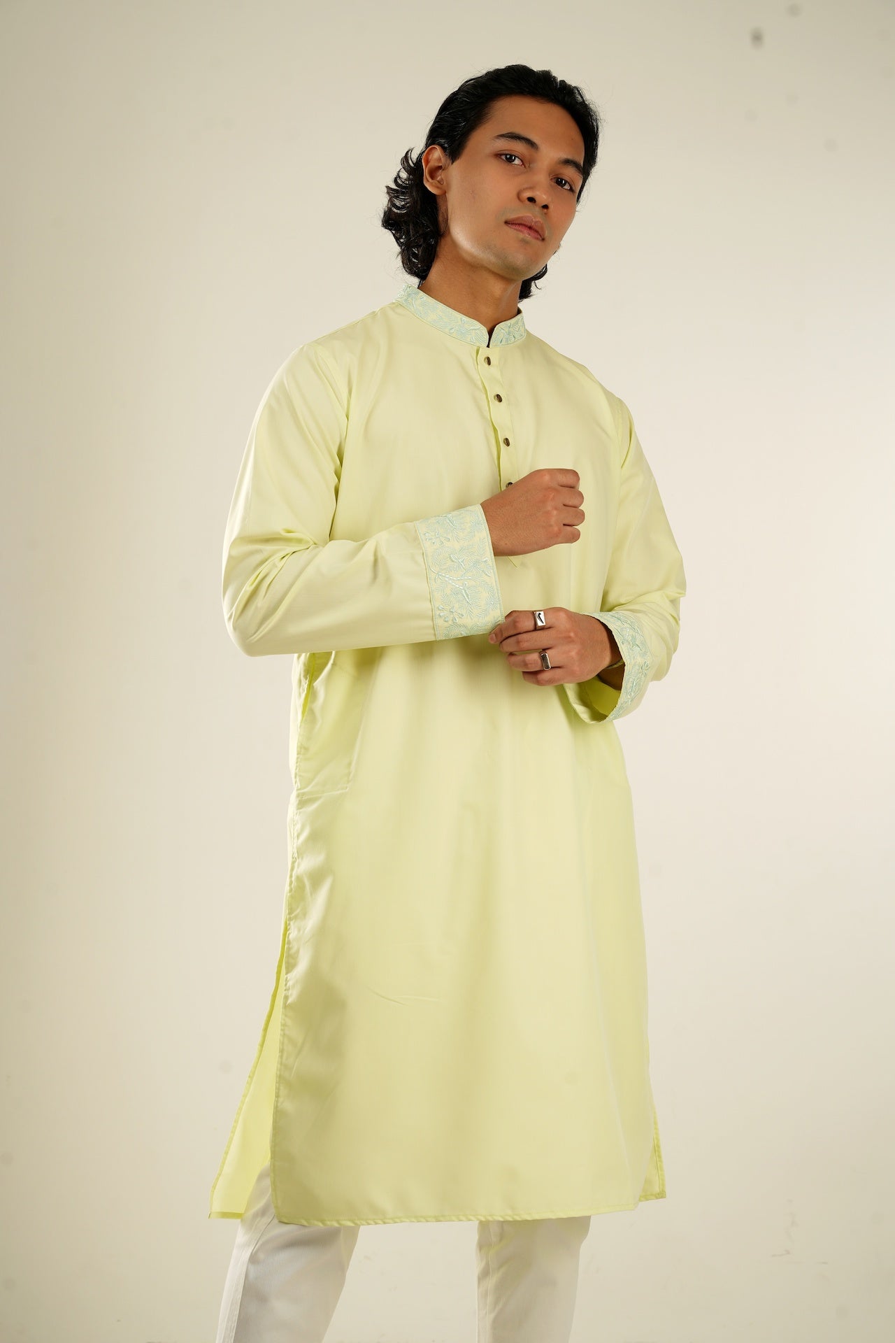 Shehzada Kurta in Pale Green - Bosphorus Fashion Ltd.