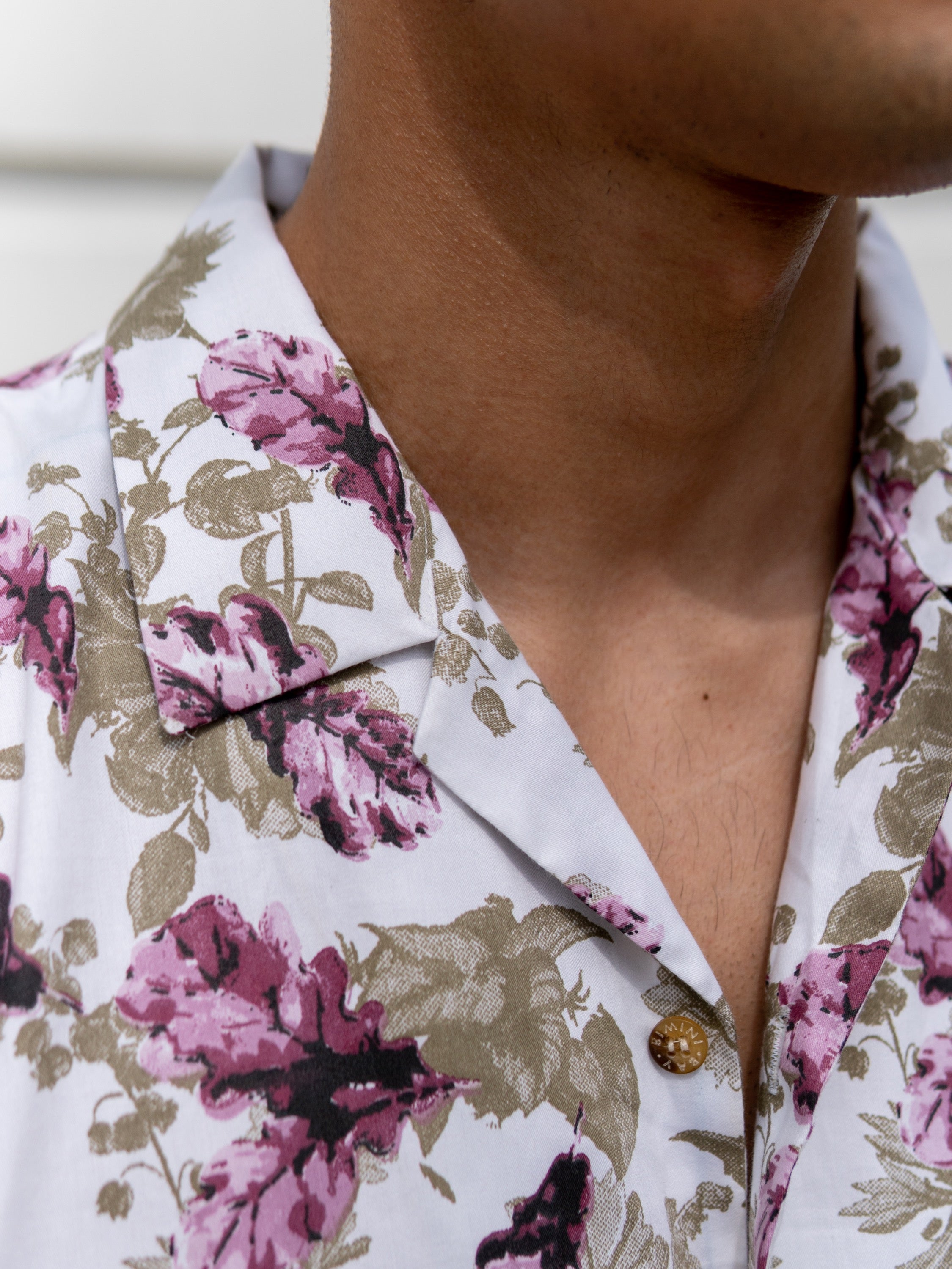 Violet Floral Print Shirt - Bosphorus Fashion