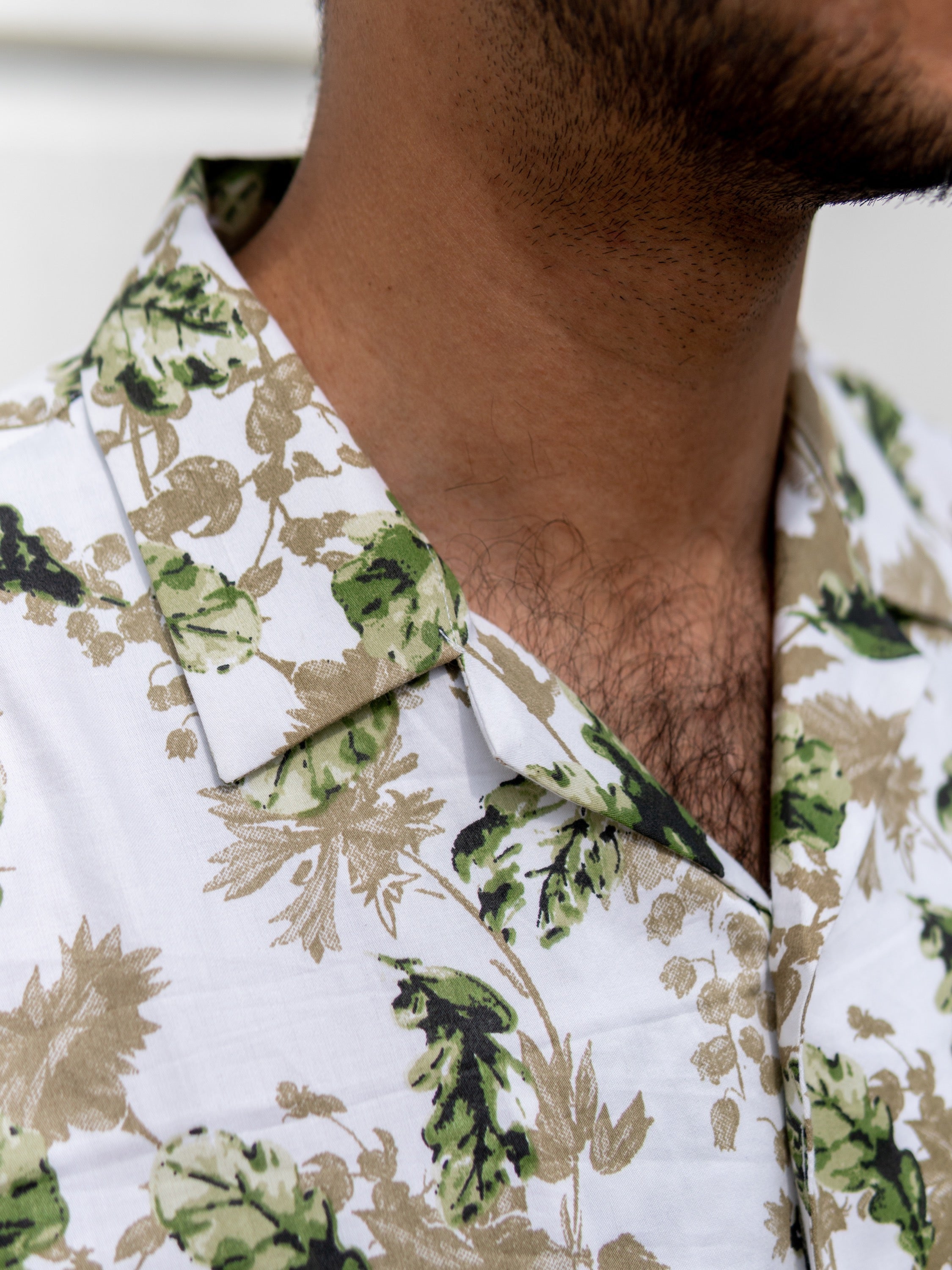 Green Floral Print Shirt - Bosphorus Fashion